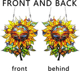 Sunflower Butterfly Ornaments Colorful Window Hanging Decorations Home Wall Decor for Indoor Outdoor
