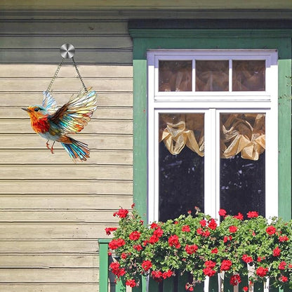 Hummingbird Suncatchers for Windows Hanging Garden Suncatcher Acrylic Window Hanging Panels Decor Gifts for Mom Friend Grandma Wife Housewarming Birthday Home 7.87 * 7.87inc/20 * 20cm