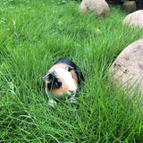 Outdoor Statues AO Guinea Pig Figurines Garden Cute Cartoon Animals Model Garden decor,3.9inch High