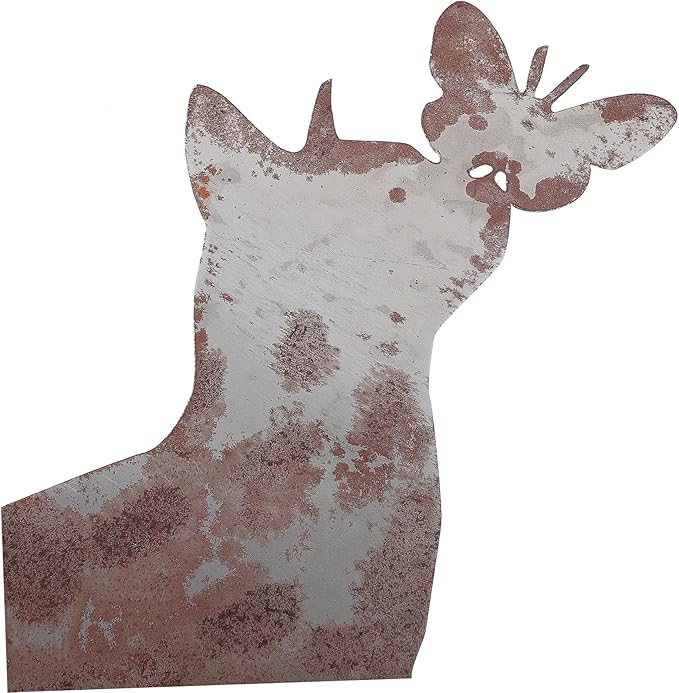 Totority Garden Cat Stake Iron Art Stake Vintage Cat Statue for Outdoor Decor Lawn Ornament