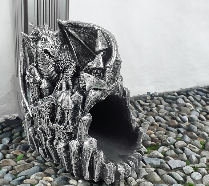 coolboy Gutter Diverter Rain,Dragon Statue Deco Gutter Extension Downspout, Eco-Friendly Resin Gutter Extender Diverter,Splash Block, Perfect Rain Gutter Downspout Extension for 3"x4" Downspouts
