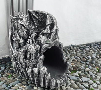 coolboy Gutter Diverter Rain,Dragon Statue Deco Gutter Extension Downspout, Eco-Friendly Resin Gutter Extender Diverter,Splash Block, Perfect Rain Gutter Downspout Extension for 3"x4" Downspouts