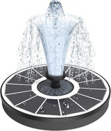 Yzert Solar Fountain for Bird Bath Direct Sunlight High Efficiency 3.5W Glass Panel Solar Water Fountain Outdoor Garden Flower (White)