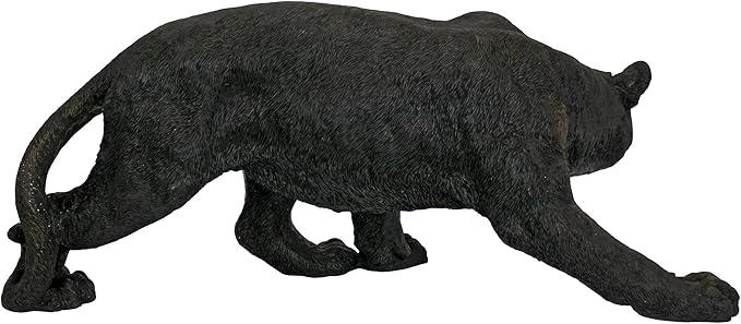 Design Toscano Shadowed Predator Black Panther Garden Statue, Medium 26 Inch, Polyresin, Black