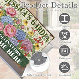 Personalized Garden Signs for Outside Custom Metal Tin Sign for Women, Retro Funny Welcome Metal Sign for Patio, Yard Rustic Gifts for Mothers Day, Grandmas, and Gardening Lovers