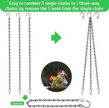 VRSS Hanging Chains for Hanging Planter Basket Bird Feeder Lanterns Ornaments Wind Chimes Billboards DIY Crafts (19 inch 6pcs)