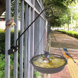 Deck Hook Rail Suitable for Hanging Flower Baskets Wind Chimes Planters Bird Feeders Lights, Heavy Duty Pole Long 16.5 inches Holds up to 15lbs with Ease（2pcs）