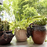 Plant Decorations for Pots, Fairy Garden Accessories, Flower Pot Decorations,Garden Sculptures & Statues, Can Also be Used As Outdoor Statues (Rat)