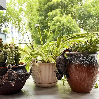 Plant Decorations for Pots, Fairy Garden Accessories, Flower Pot Decorations,Garden Sculptures & Statues, Can Also be Used As Outdoor Statues (Rat)