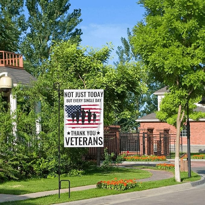 Thank You Veterans Garden Flags 12×18 Inch Double Sided Decorative Yard Banner Seasonal Flag for Outdoor Outside Decor