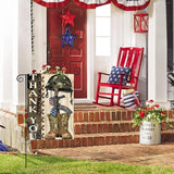 AVOIN colorlife Memorial Day Thank You Heroes Garden Flag 12x18 Inch Double Sided, Military Soldiers Boots Patriotic Veteran Yard Outdoor Decoration