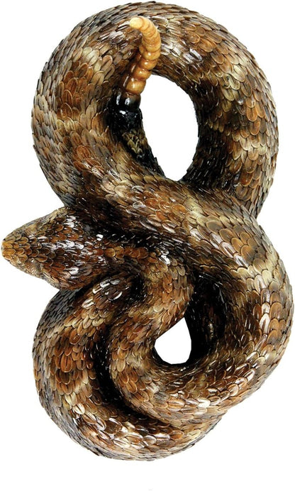 Western Diamondback Rattlesnake S by Michael Carr Designs - Outdoor Snake Figurine for gardens, patios and lawns (80058),Brown