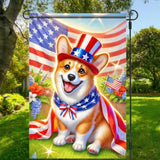 BlissYard Patriotic 4th of July Corgi Dog Garden Flag American Flag Welcome Small Yard Flag 12x18 Inch Double Sided Patriotic Dog Decor Outdoor Seasonal Decoration Independence Day Memorial Day