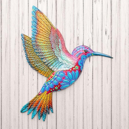 UXZCVIO Metal Cover 4 Hummingbird Garden Art Decoration, Home Garden Courtyard Outdoor Wall Decoration Sculpture