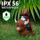 mopha Garden Gnomes Statues Decor - Highland Cowboy Outdoor Decorations,Gifts for Women Mom,Outside Christmas Decorations for Yard Patio Lawn Front Porch