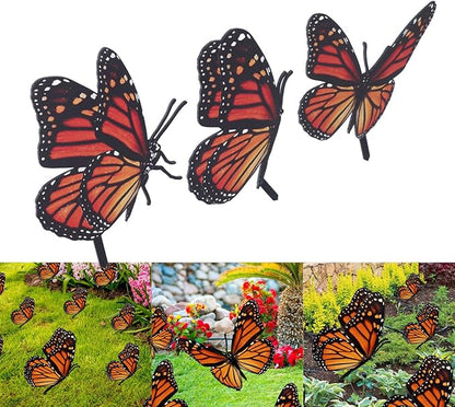 Garden Decorative Stakes Multipurpose 3D Yard Art Ornaments Patio Stake Decorations for Lawns Pathway,3PCS Acrylic Garden