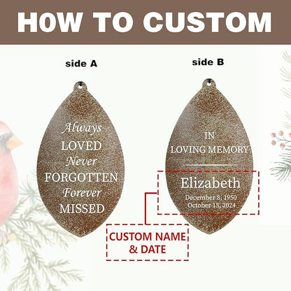 ASTARIN Deep Tone Memorial Wind Chimes Personalized, Sorry for You Loss Bereavement Gifts, Outside Condolence Wind Chime for Loss of Mother Father,Produced in USA