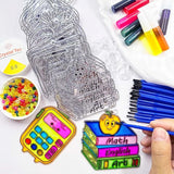 30 Sets Suncatcher Kit Back to School Suncatchers Apple Pencil Window Paint Art Drawing DIY Craft Kits Sun Catchers First Day of School Supplies for Stationery Party Gift Exchange Classroom Activities