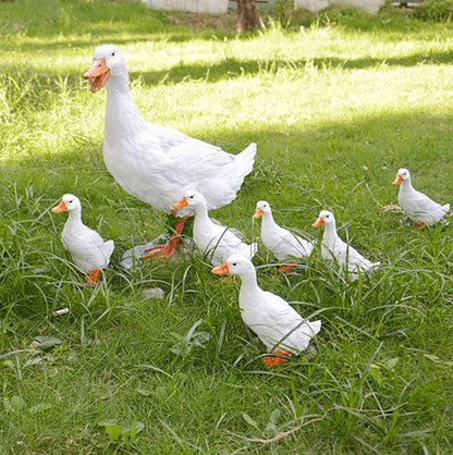 Real Farm Duck Statues,Duck Fence Decoration,Funny Resin Duck Decor,Outdoor Real Animal Statue,Duck Sculpture,Perfect for Home Garden Stairs,Farm,Patio,Backyard