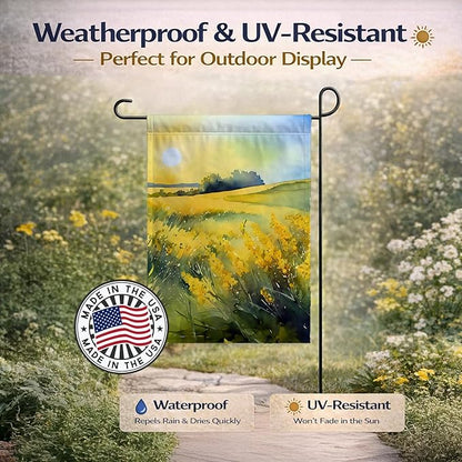 Caroline's Treasures Nebraska Goldenrod in Watercolor Garden Flag Mailbox Flag Decorative Yard Flag Banner Outside Patio Artwork Yard Flower Beds, Garden Size, Multicolor