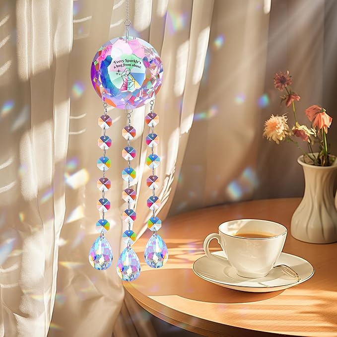 Suncatcher Crystal Memorial Gifts,Every Sparkle’s a Hug from Above,Sympathy Gifts for Loss of Loved One Remembrance Keepsake Decor