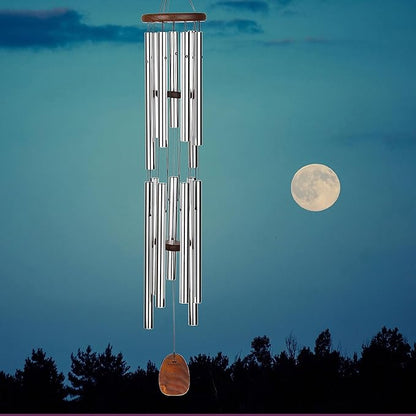 Woodstock Chimes Signature Collection, Woodstock Clair de Lune Chime, 40'' Famous Melodies Wind Chimes for Outdoor, Patio, Home or Garden Décor (WCDL)