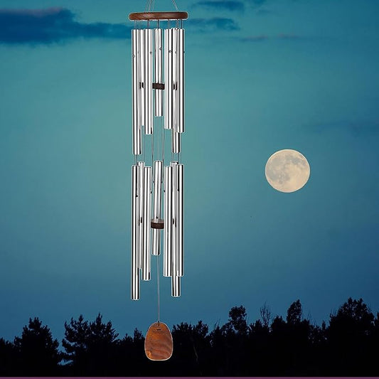 Woodstock Chimes Signature Collection, Woodstock Clair de Lune Chime, 40'' Famous Melodies Wind Chimes for Outdoor, Patio, Home or Garden Décor (WCDL)