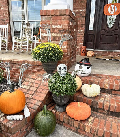 AISENO 12PC Realistic Skeleton Arm Stakes Halloween Decorations for Lawn Stakes Garden Groundbreaker Halloween Skeleton Decoration