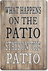 Funny Metal Tin Sign Patio Porch Signs Patio Decorations Outdoor Clearance Backyard Bar Pool Wall Decor