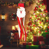 NOVWANG Santa Claus Windsock, 40 Inch 3D Winter Windsocks Outdoor Hanging Flag with Adjustable Hook Christmas Festival Party Decorations for Garden Porch Yard Patio Lawn