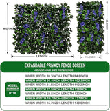 Artificial Expandable Ivy Privacy Fence Screen,Adjustable Size,Dense Leaf Panel,Perfect for Balcony,Garden,Fence Cover and Green Wall Decoration
