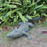 DiliComing Swamp Alligator Garden Statue - 28 Inch Realistic Crocodile Sculpture for Lawn Ornament Stalking Alligator Decor for Yard Gifts for Father 28 x 12 x 6 Inch