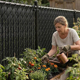 Chain Link Fence Privacy Blade Slates with Bottom Lock 4x10 Ft Green for Gardening, Privacy, Outdoor Wall, Balcony, Patio, Yard, Safety Fence Screen Cover for Dog, Cat, Pet Hedge Slats