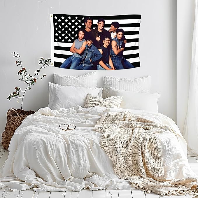 3x5 Foot The Outsiders Decorative Flag with 2 Brass Grommets for Indoor Outdoor, Double Stitched, Wall Hanging Tapestry Room Decor, College Dorm Decorations (BLACK AMERICAN, 3x5 ft)