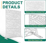 72" H×47" W Metal Privacy Screen Outdoor Privacy Screen Freestanding, Outdoor Privacy Screens and Panels for Patio Lawn Deck(Consists of 3 Panels)