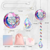 Teacher Gift Crystal Suncatcher -It Takes a Big Heart to Shape Little Minds, Hanging Prism Decor for Home Office Classroom, Perfect Appreciation Gift for Women Teachers Christmas Birthday