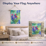 Caroline's Treasures Texas Bluebonnets in Watercolor Garden Flag Mailbox Flag Decorative Yard Flag Banner Outside Patio Artwork Yard Flower Beds, Garden Size, Multicolor