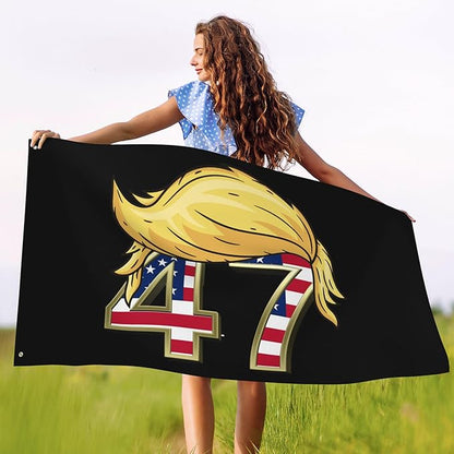 47 Flag 4x6 Outdoor Double Sided Take Save American Back Flags 3 Ply Heavy Duty with 2 Grommets for Outside