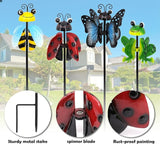 Metal Wind Spinners Outdoor from, Guangxie Set of 4 Garden Decor for Outside, Yard, Patio, Lawn
