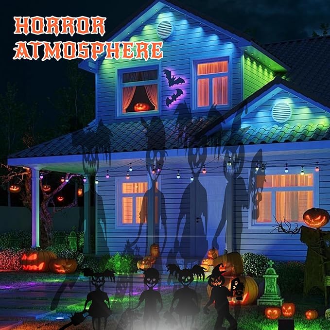 4 Pack Halloween Ghost Decor Stakes, Metal Stakes for Garden, Yard, Lawn, Outdoor Decor Art Scary Silhouette