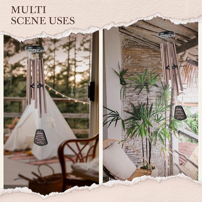 SteadStyle 60th Birthday Gifts for Women, Happy 60 Year Old Birthday Gifts for Her Mom Sister Wife Grandma - 60th Birthdays Wind Chimes 26in Garden Decoration