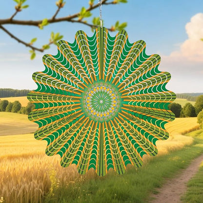 Mandala Gifts for Mom, Moms Wind Spinners, Mother's Day Best Gift for Mom, Mother Birthday Gift from Daughter Son, Love Reminder Gifts for Mother's Day, Garden Decor Gifts for Outside, Green,12in