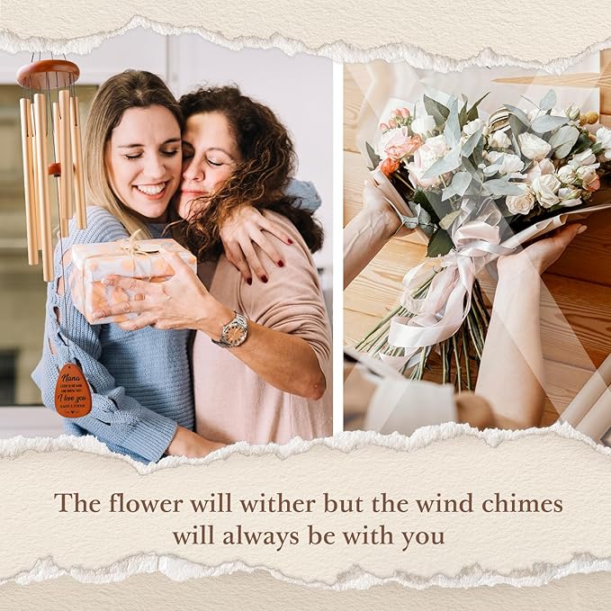 Nana Gifts for Mothers Day, Nana Birthday Gifts, I Love You Wind Chimes Outside for Nanas, Idea Nanas Presents for Mothers Day, Birthday, Thanksgiving, Christmas, 36"