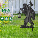 nawaza Bigfoot Metal Garden Stakes Decorative 2Pack,Solar Lights Outdoor Garden Decor Stake,Birthday Gifts for Mom Women,Decorative Metal Housewarming Ornament for Lawn Patio Yard Pathway Black.