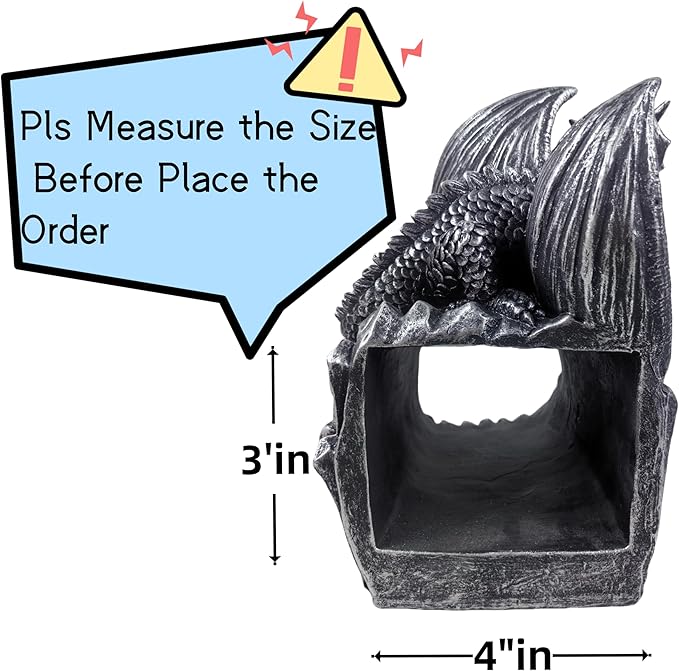coolboy Gutter Diverter Rain,Dragon Statue Deco Gutter Extension Downspout, Eco-Friendly Resin Gutter Extender Diverter,Splash Block, Perfect Rain Gutter Downspout Extension for 3"x4" Downspouts