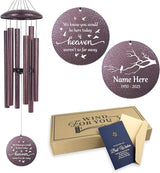 Memorial 32" Wind Chimes for Loss of Loved One, Personalized in Loving Memory of Wind Chimes, Memorial Gifts for Sympathy Best Bereavement Gifts Idea, Produced in USA