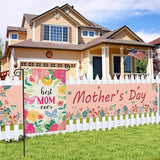 Mother's Day Garden Flags for Outside, Best MON Ever Floral Yard Decoration, Small Gift for Mom Grandmom, Seasonal Outdoor Decor for Farmhouse Summer Holiday,12x18 Inch Double Sided