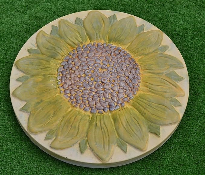 Sunflower Plastic Mold Stepping Stone Garden Path Concrete Plaster #S18