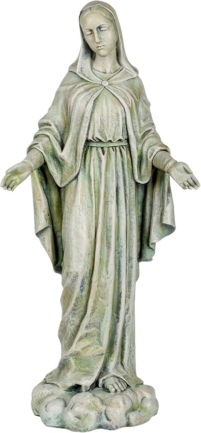 Roman Joseph's Studio Our Lady of Grace Garden Statue – 24" Tall Religious Outdoor Décor – Blessed Virgin Mary, Patron Saint Yard Sculpture