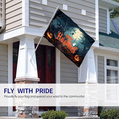 Happy Halloween Flag 3x5 Ft Outdoor Indoor With Grommet Garden Yard Banner Decorative Sign
